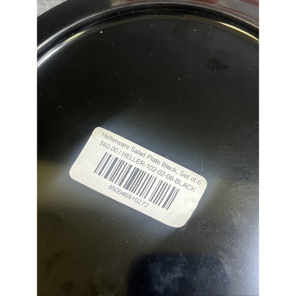 Heller Maxplate Stacking 7.5' Plates Set Of 6 Black New In Box - Picture 4 of 5